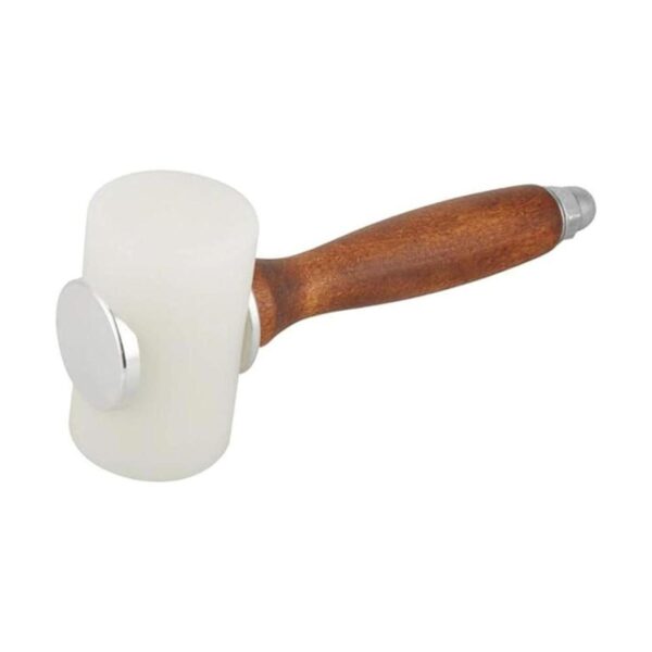 Martillo tallado de nailon de cuero con mango de madera
