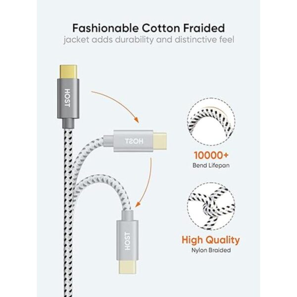 Cable corto micro USB a USB C de 0.65 pies CableCreation_5