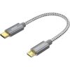 Cable corto micro USB a USB C de 0.65 pies CableCreation_1