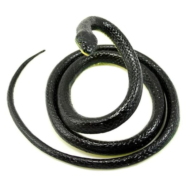 Serpiente mamba realista de goma negro juguete 52 pulgadas