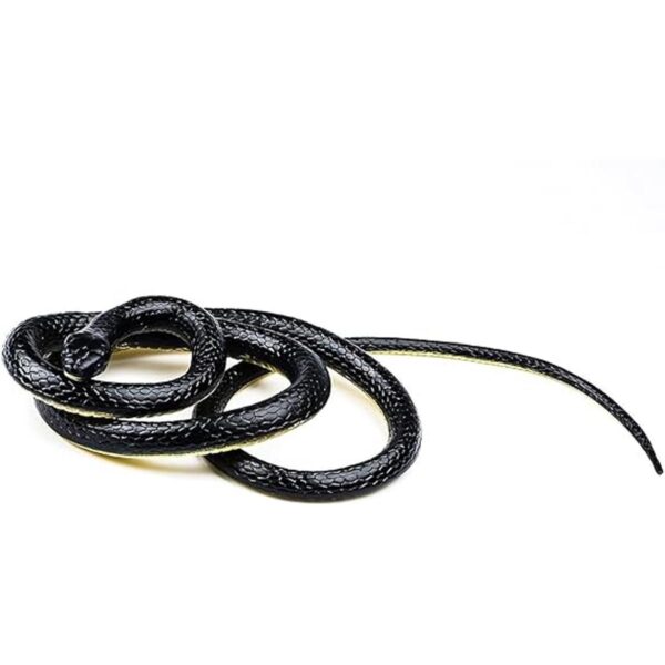 Serpiente mamba realista de goma negro juguete 52 pulgadas