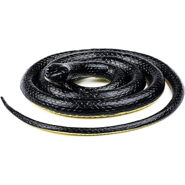 Serpiente mamba realista de goma negro juguete 52 pulgadas