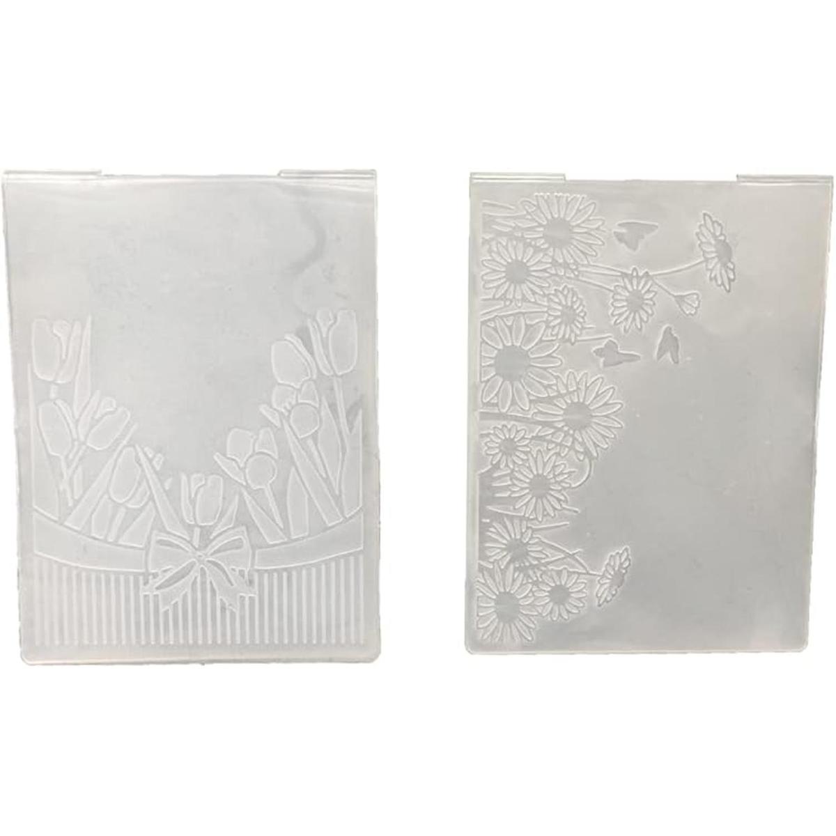AZSG Carpetas de plástico con estampado de flores para