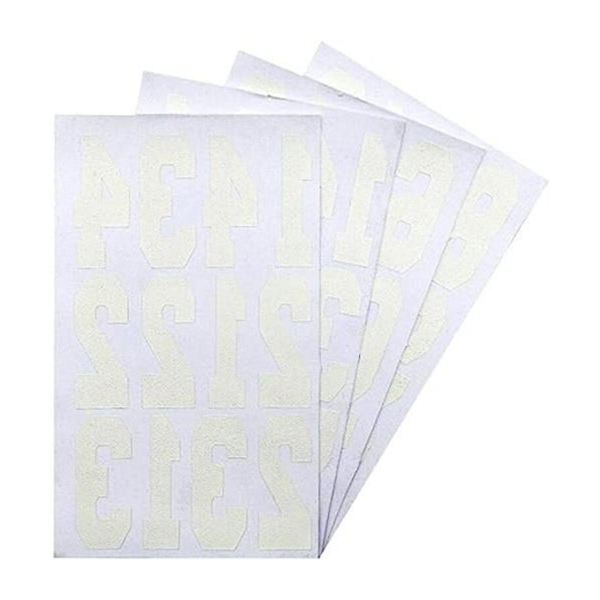 Numbers White 3 Transfer 4 Sheet