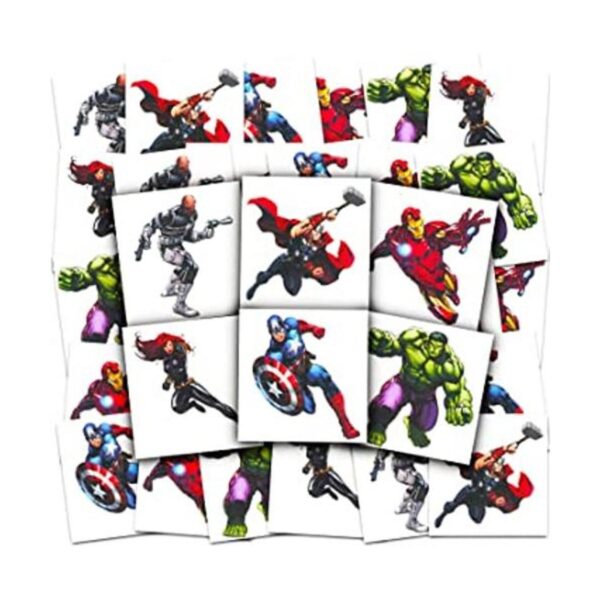 Marvel Avengers Tattoos Party Favors Bundle 80 Tatuajes_1