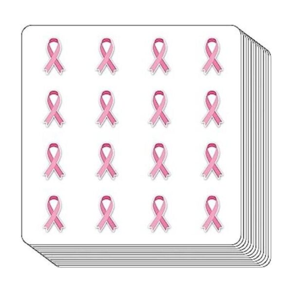 Calcomanías de cáncer de mama cinta de 0.5 pulgadas_1