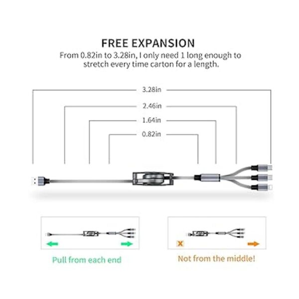 SDBAUX 2Pack Multi USB Charger Cable Retractable 3 in 1_2