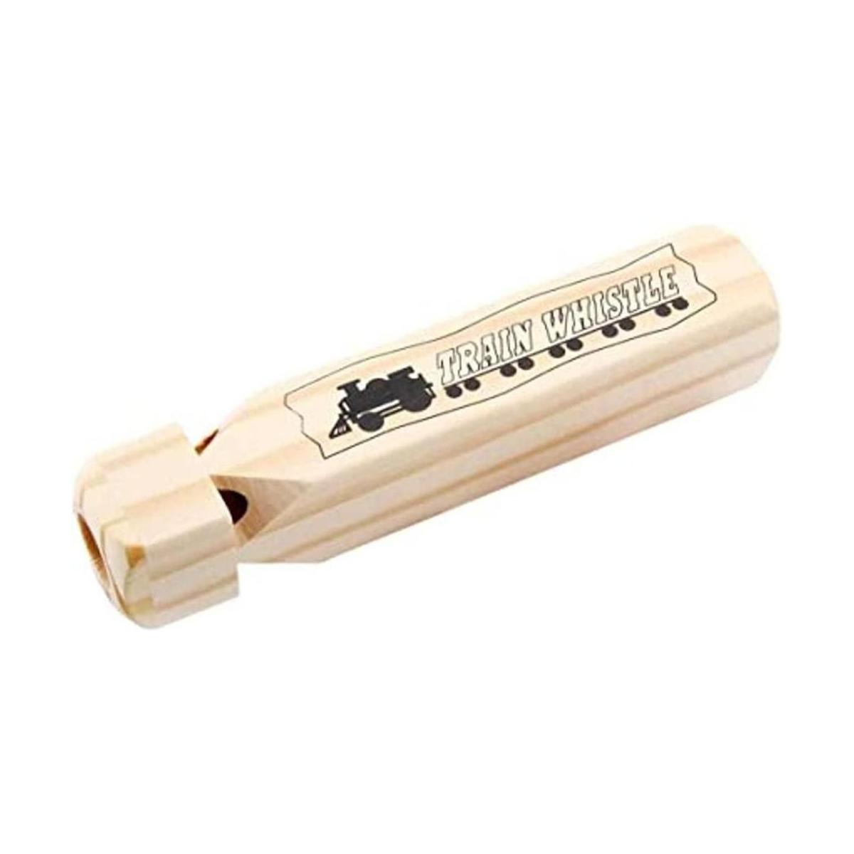 Onwon Silbato de tren de madera maciza 4 tonos silbato