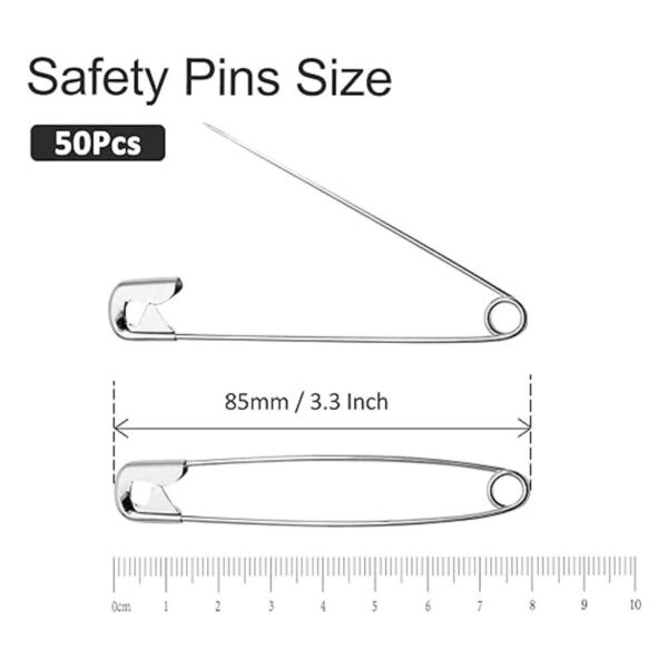 Qjaiune 50 pines de seguridad de 3.346 in 3.3 pulgadas