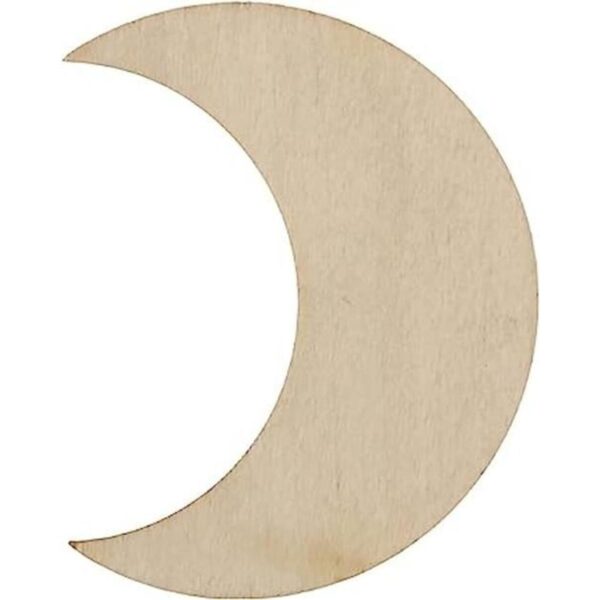 Rebanadas de madera en forma de luna recorte de madera_1