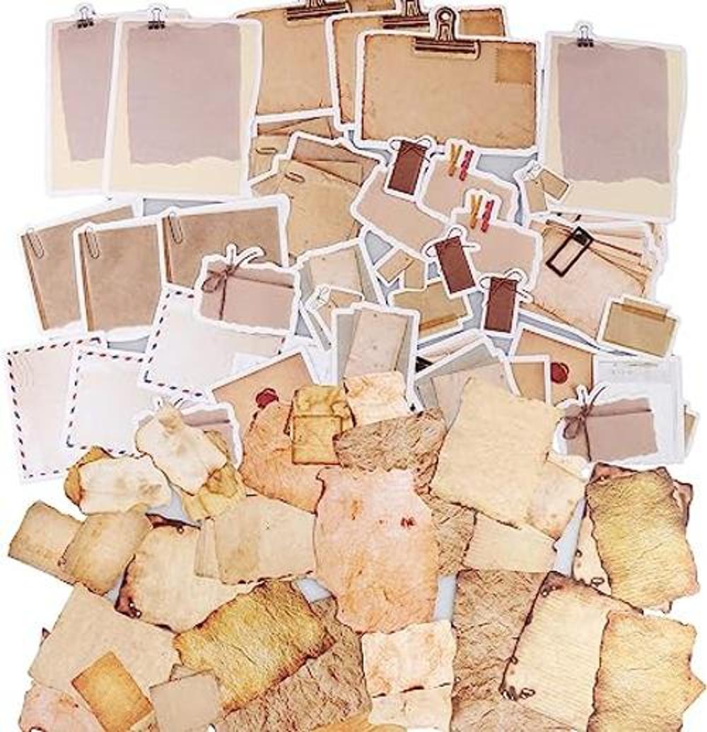 Calcomanías de papel vintage para álbumes de recortes 90