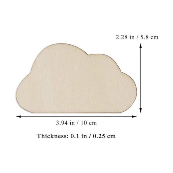 Creaides Etiqueta de regalo de madera con forma de nube