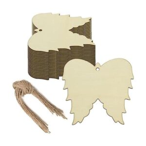20 piezas de alas de ángel con recortes de madera sin_1