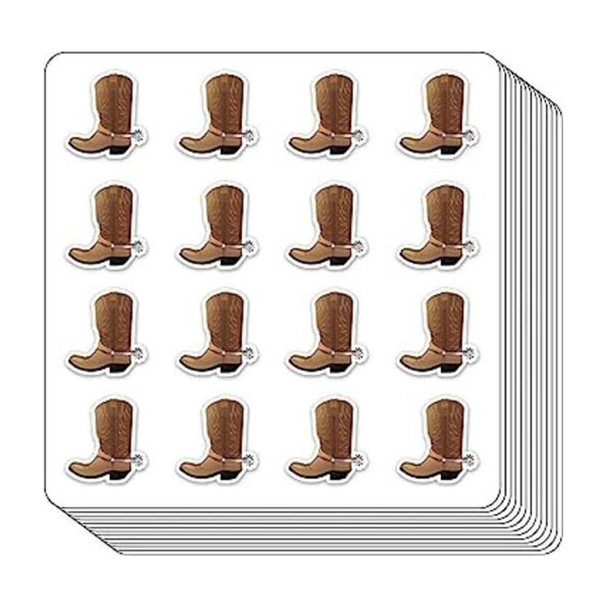Calcomanías para planificar botas vaqueras 0.5 pulgadas