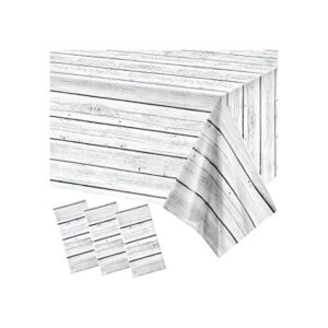 Mantel de madera de plástico de grano de madera blanca 3_1