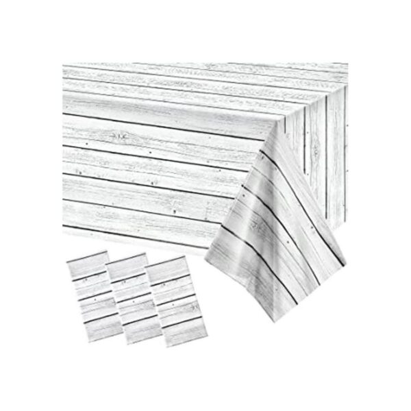 Mantel de madera de plástico de grano de madera blanca 3_1