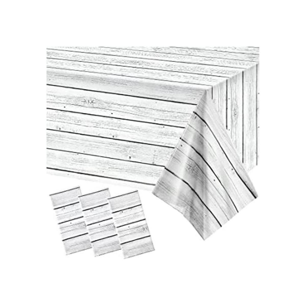 Mantel de madera de plástico de grano de madera blanca 3