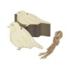 Creaides Adornos colgantes de madera con forma de pájaro