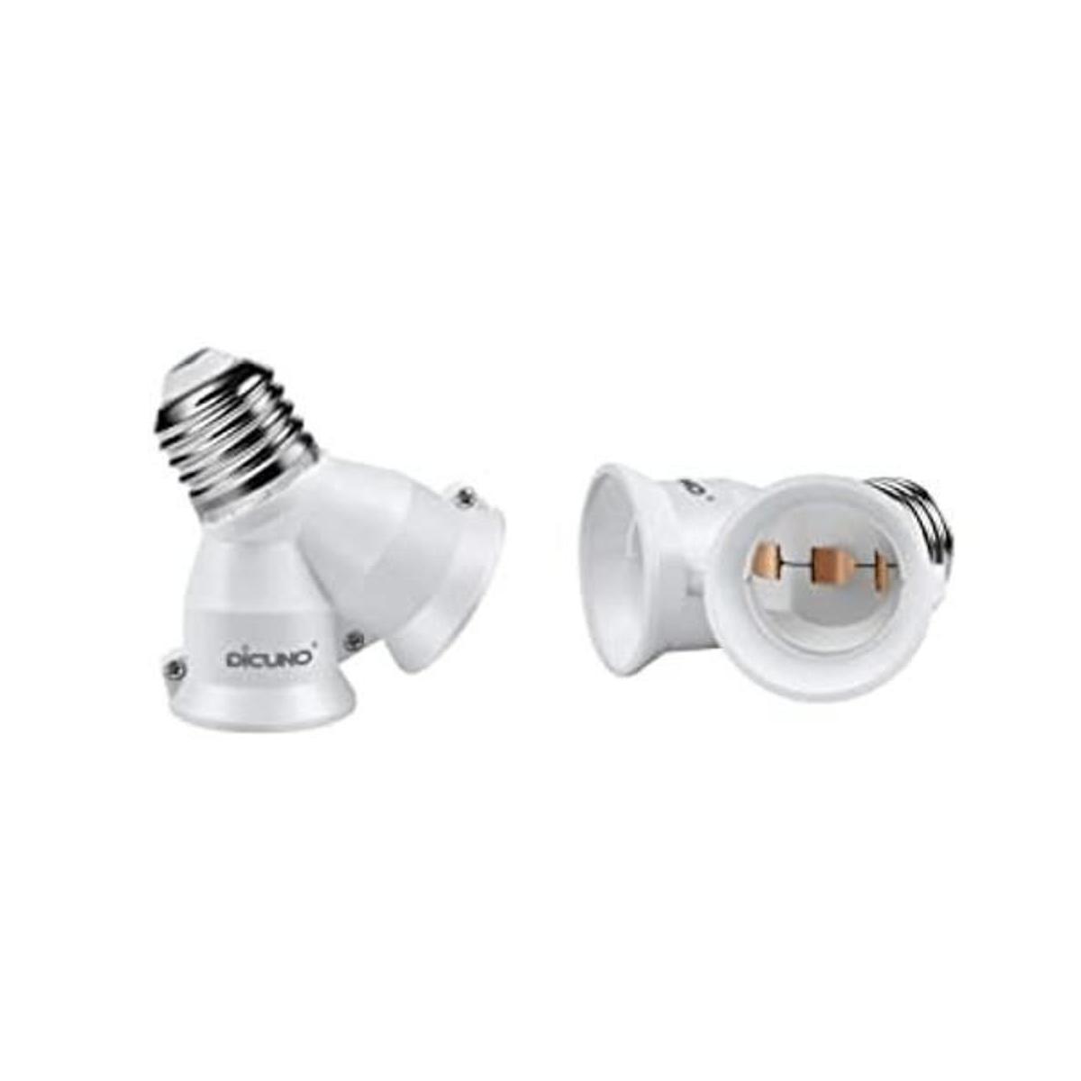 DiCUNO Adaptador divisor de enchufe E26 2 en 1 2