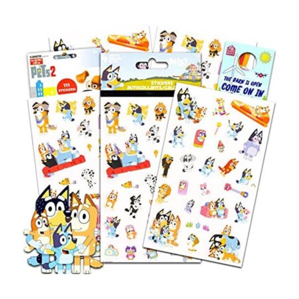 Bluey Games Juego de calcomanías Bluey para niños paquete