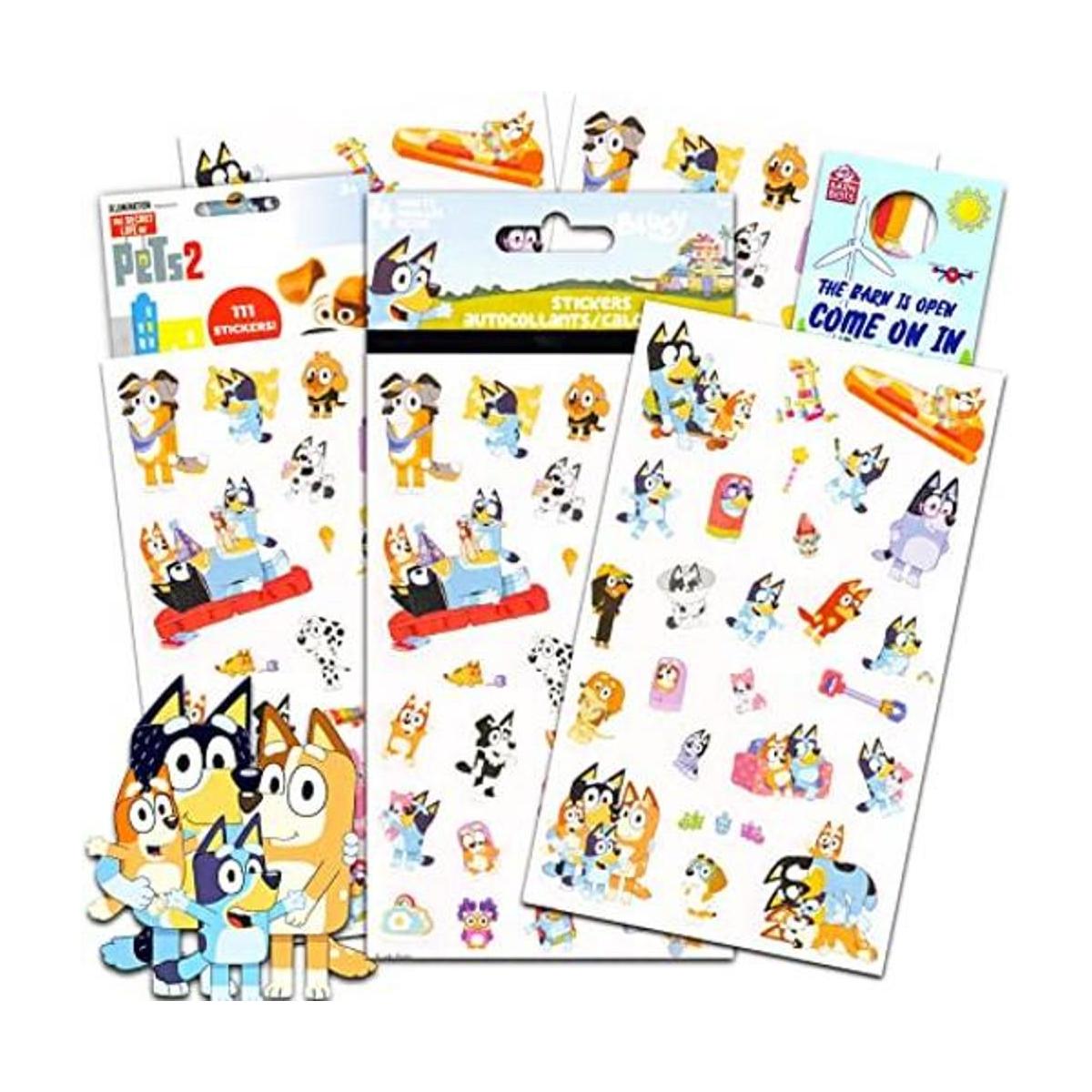 Bluey Games Juego de calcomanías Bluey para niños paquete
