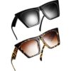 2 pares de lentes de sol cuadrados vintage para mujer con_1