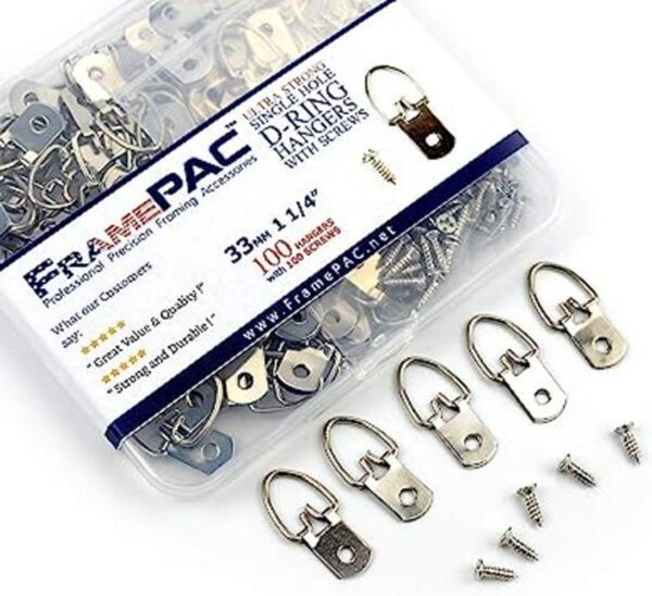 FramePac D Ring Picture Hangers Single Hole DRing Hanger_1