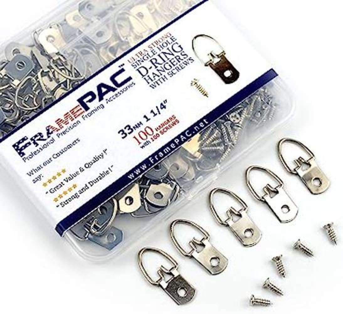 FramePac D Ring Picture Hangers Single Hole DRing Hanger