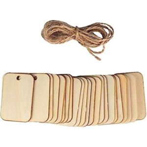 LASSUM 50 piezas de madera rectangular con cuerdas de yute_1
