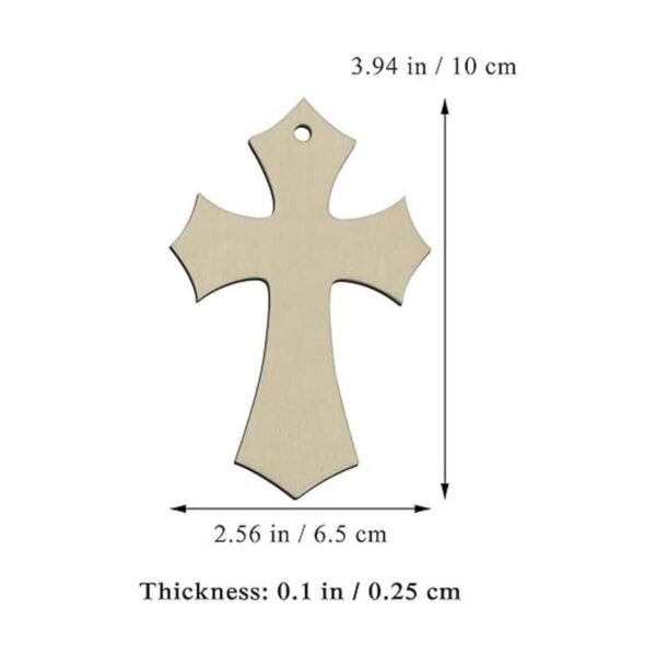 Adornos de madera con forma de cruz para colgar en forma