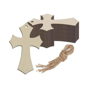 Adornos de madera con forma de cruz para colgar en forma