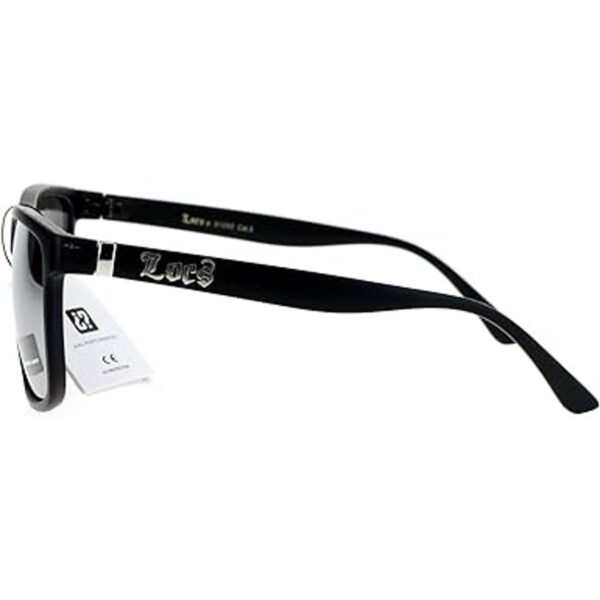 Locs Mirrored Lens Gangster Gafas de sol rectangulares de_4