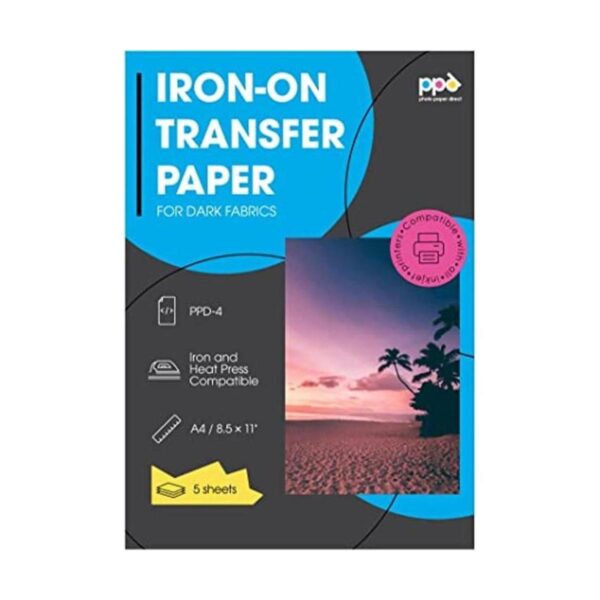 PPD Inkjet Premium IronOn Dark T Shirt Transfers Paper LTR_1