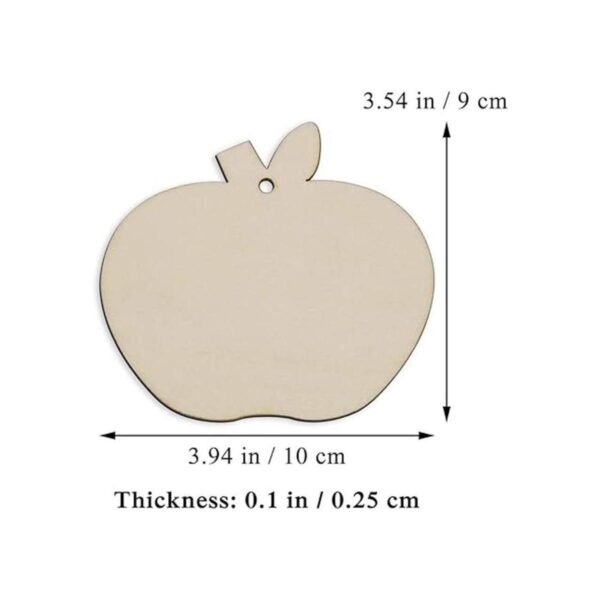 20 piezas de madera de manzana para manualidades recortes