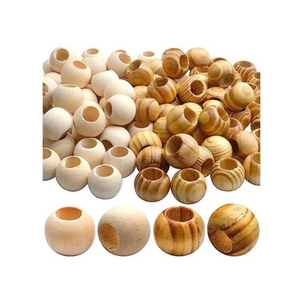 Cuentas de madera 100 piezas de cuentas espaciadoras de_1