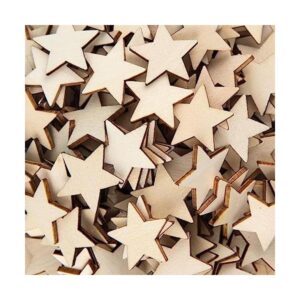 Framendino Paquete de 200 recortes de estrellas de madera