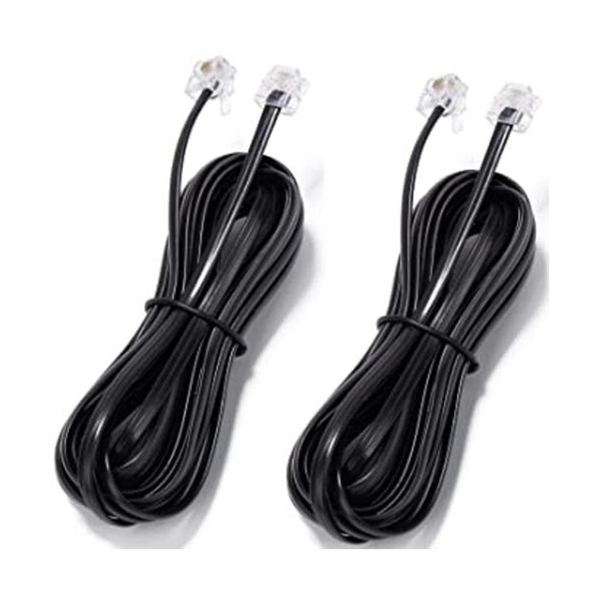 Cable de extensión de teléfono de 15 pies con enchufes