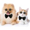 Pajarita para mascotas ajustable cuello formal corbatín