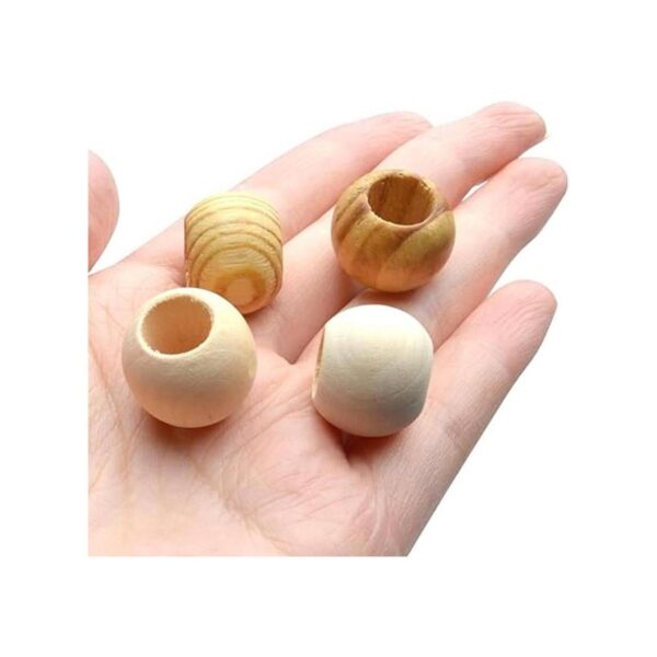 Cuentas de madera 100 piezas de cuentas espaciadoras de_5
