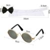Pajarita para mascotas ajustable cuello formal corbatín