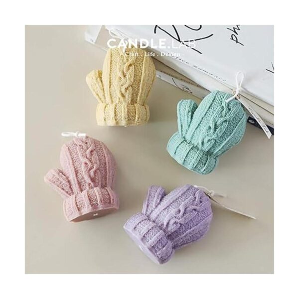 Guantes de Navidad 3D en forma de silicona vela molde