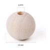 Aqueens 100 cuentas de madera natural de 0.630 in sin_3