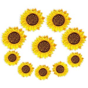 Parches bordados de girasol JKJF para coser o coser para_1