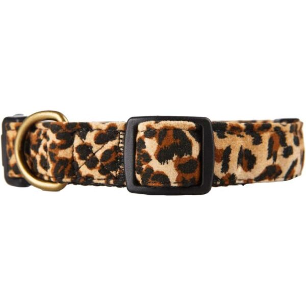 Petiry Collar de perro de tela flocada estampado de_4
