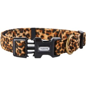 Petiry Collar de perro de tela flocada estampado de_1