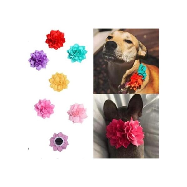 HLLMX 6 collares de flores para perros collar de_3