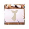 Creaides Cola de sirena de madera DIY Craft Cutout Adornos