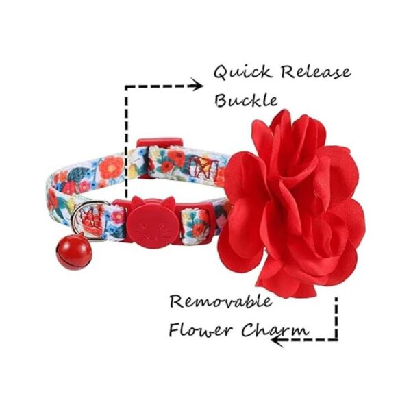 BoomBone Collar de gato con flores para niñas accesorios_3