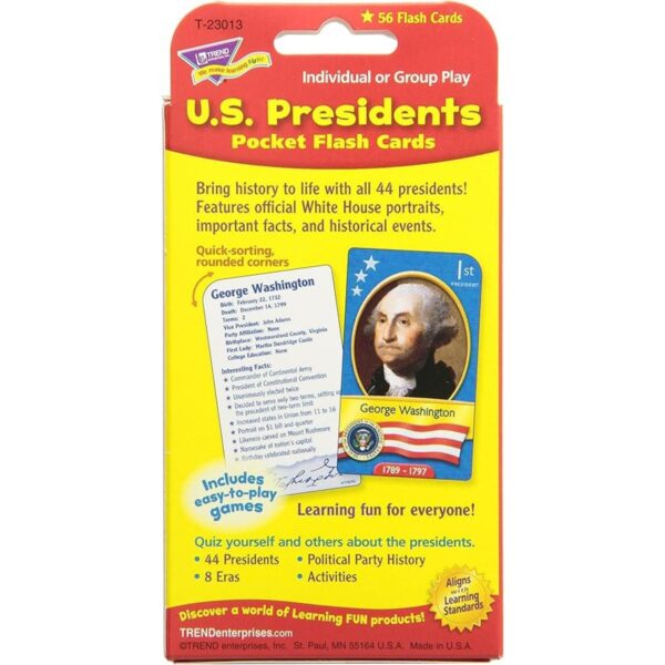 Presidentes de EE.UU tarjetas de bolsillo_2