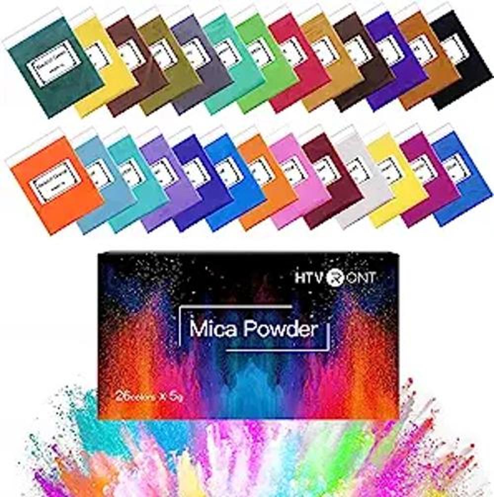 HTVRONT Polvo de mica para resina epoxi de 4.59 onzas